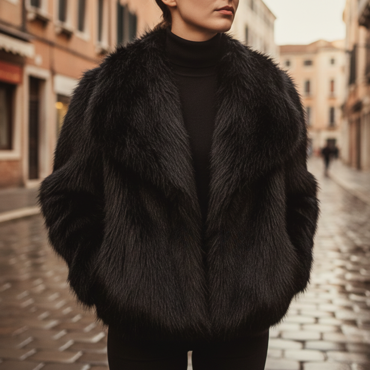 Pelliccia sintetica donna corta elegante | Altivaro