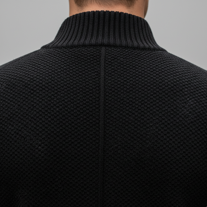 Herrenpullover Wolle Reißverschluss Gestrickter Cardigan | Altivaro