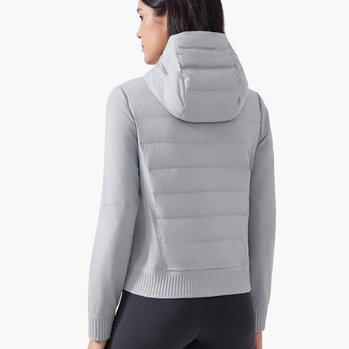 Giacca Donna Ibrida Piumino Softshell Leggera con Cappuccio | Altivaro