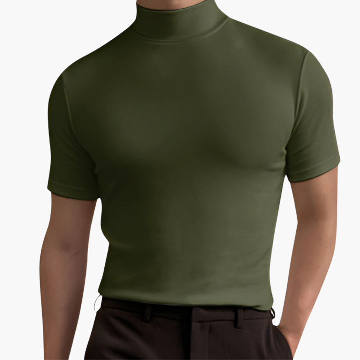Maglietta Uomo Collo Alto Slim Fit Elasticizzata | Altivaro