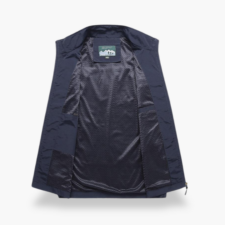 Gilet Uomo Multitasche Zip Cotone Leggero | Altivaro
