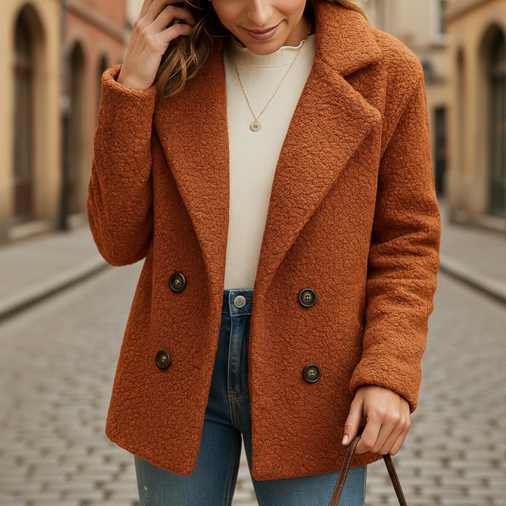 Cappotto Donna Doppiopetto Tessuto Bouclé Mezza Stagione | Altivaro