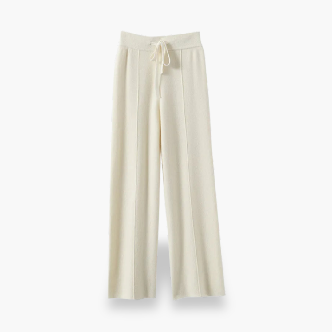 Wide Women's Pants with Drawstring in Fabric | Altivaro