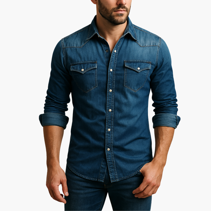 Camicia con Bottoni Frontali e Maniche Lunghe per Uomo | Altivaro