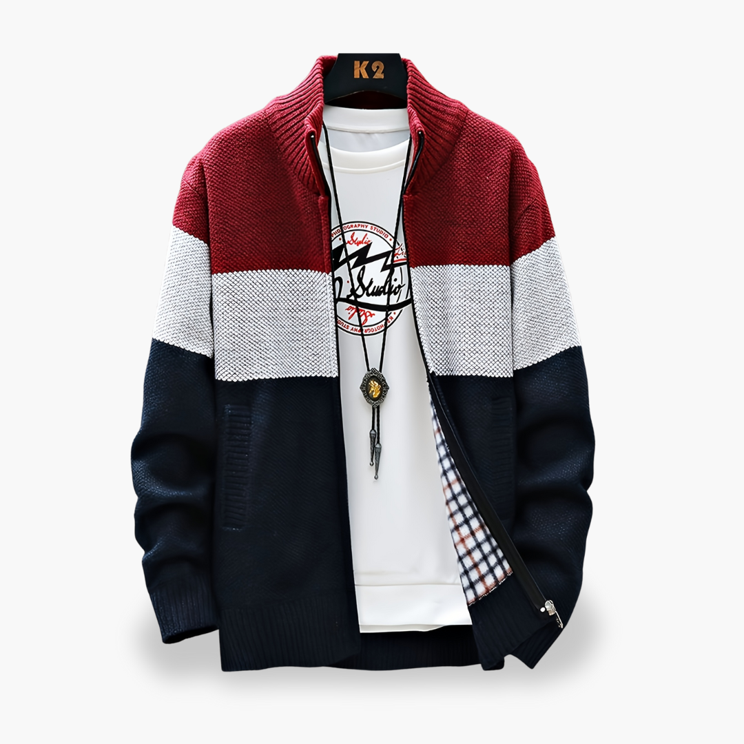 Cardigan in Maglia con Zip da Uomo  | Altivaro