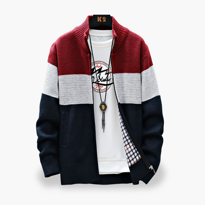 Cardigan in Maglia con Zip da Uomo  | Altivaro