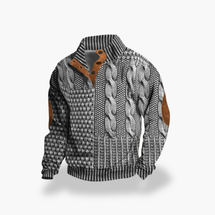 Giacca in Maglia con Dettagli in Pelle per Uomo | Altivaro