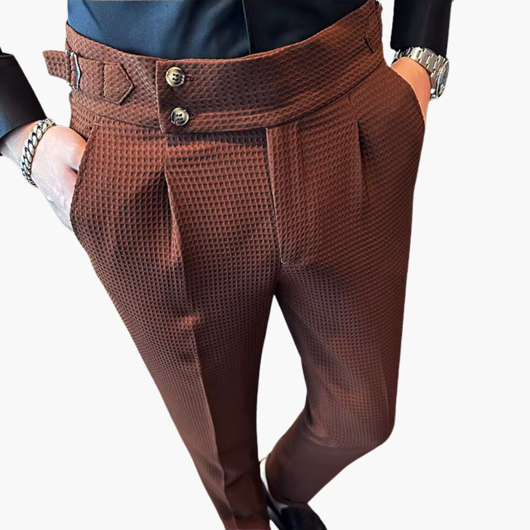 Uomo Pantaloni Eleganti Slim Tessuto Leggero | Altivaro