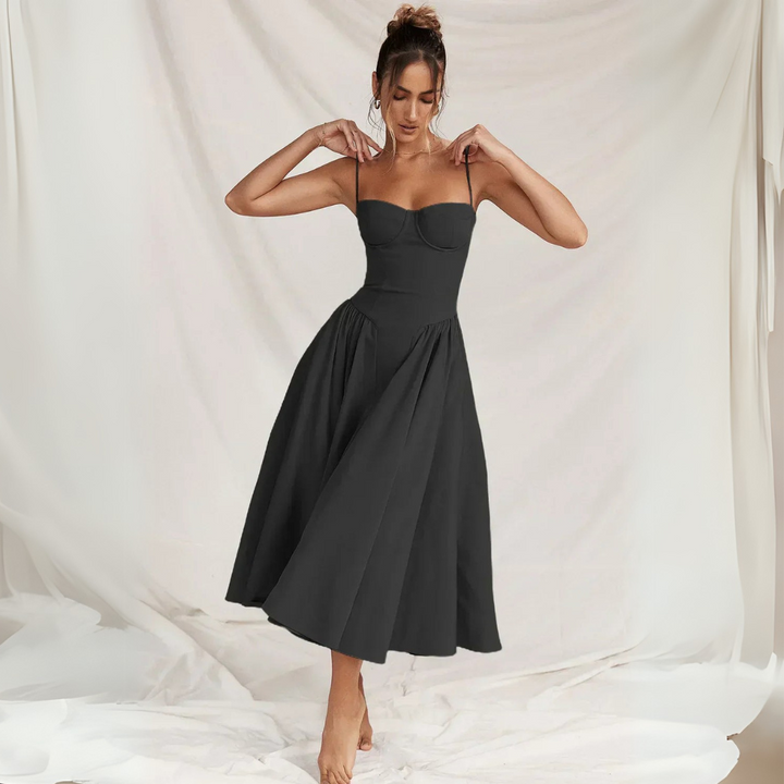 Vestito Midi Donna Bustier Spalline Sottili Festa | Altivaro