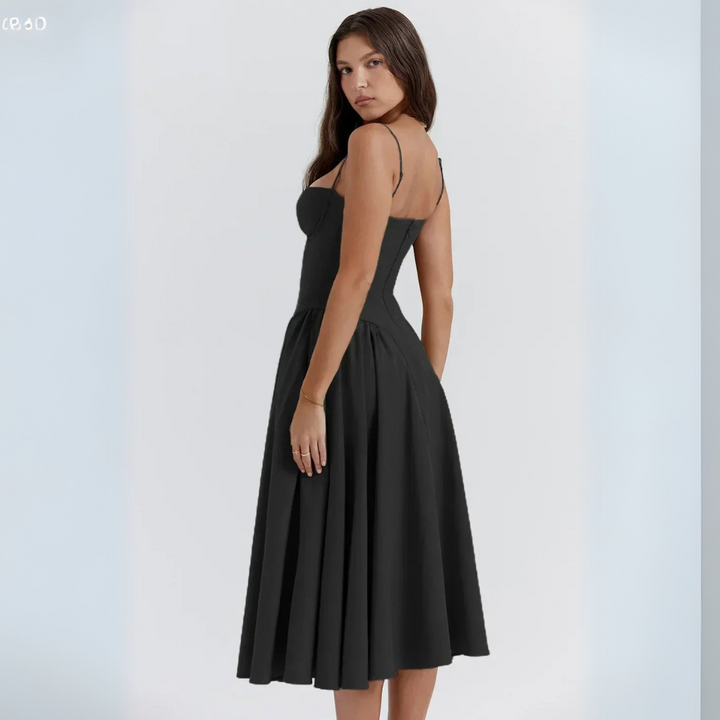 Vestito Midi Donna Bustier Spalline Sottili Festa | Altivaro