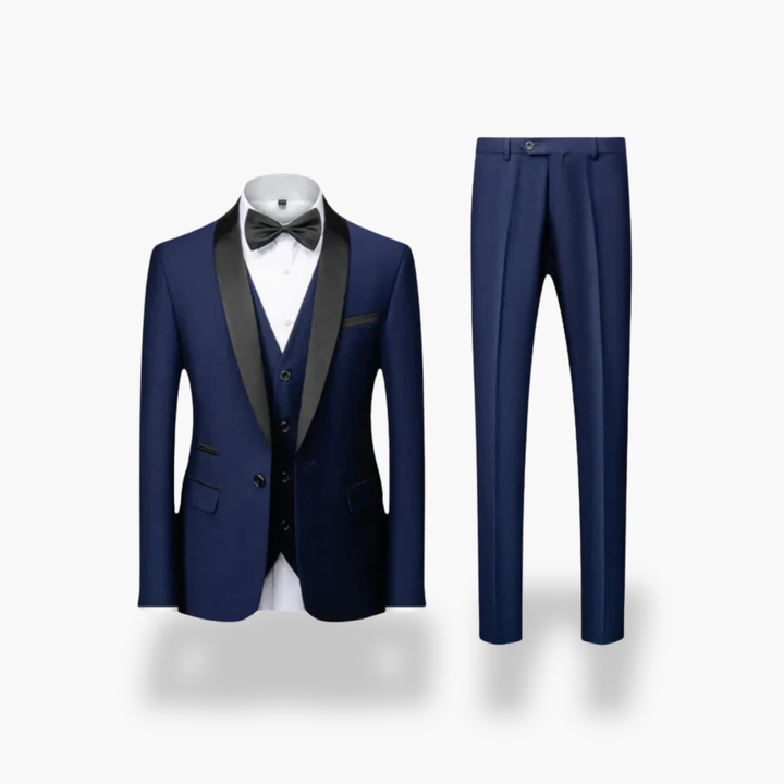 Completo da Uomo con Giacca, Gilet e Dettagli in Raso | Altivaro