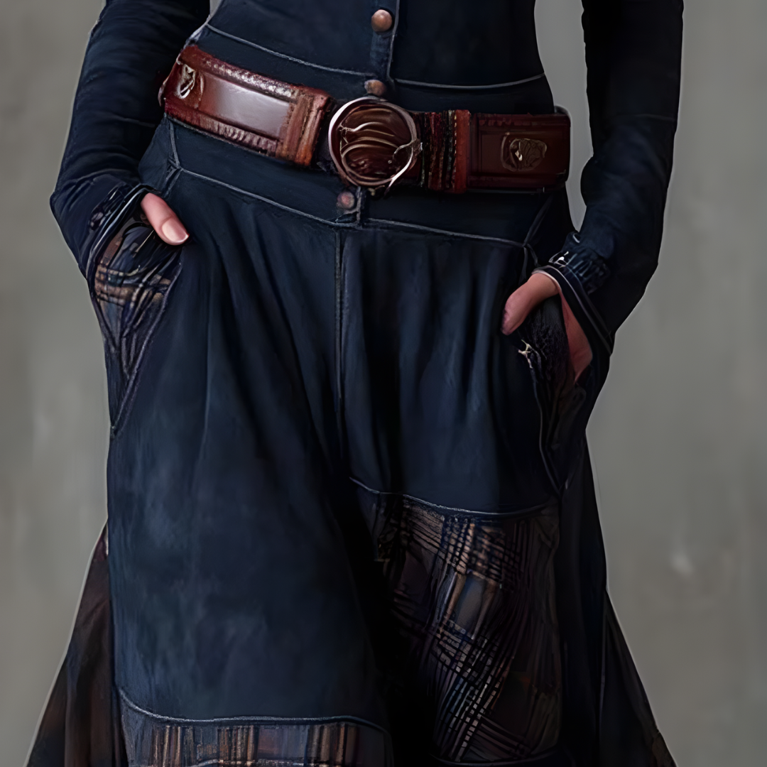 Long Dress for Women in Mixed Fabric | Altivaro