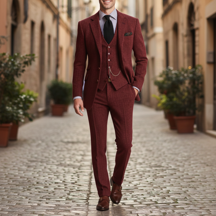 Abito Uomo Tre Pezzi in Tweed | Altivaro