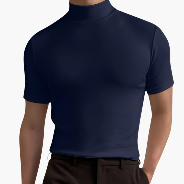 Maglietta Uomo Collo Alto Slim Fit Elasticizzata | Altivaro