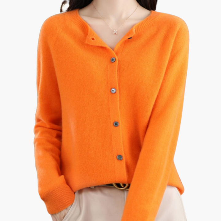 Cardigan Donna Lana Manica Lunga con Bottoni | Altivaro