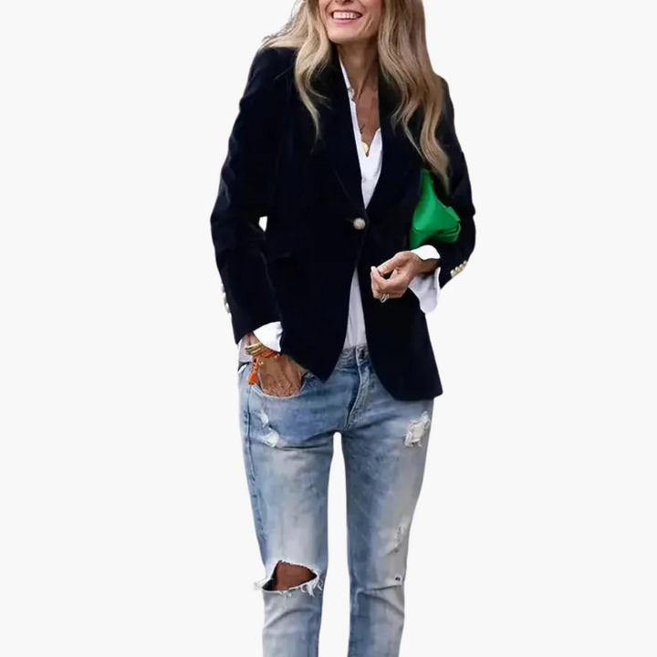 Giacca donna velluto monopetto  | Altivaro
