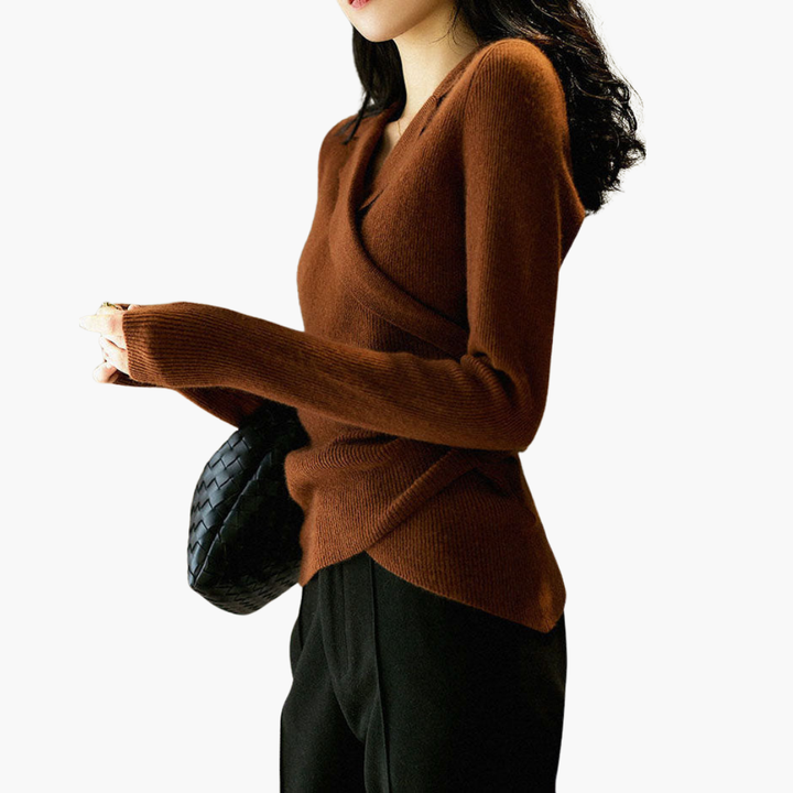 Maglione Incrociato Donna Maglia Italiana | Altivaro-Altivaro