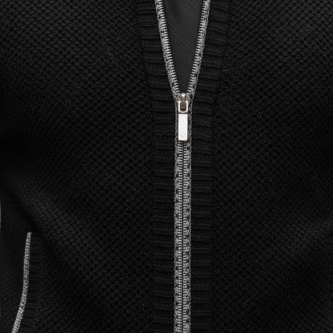 Herrenpullover Wolle Reißverschluss Gestrickter Cardigan | Altivaro