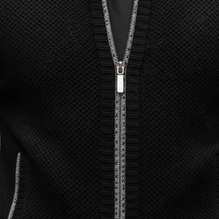 Herrenpullover Wolle Reißverschluss Gestrickter Cardigan | Altivaro