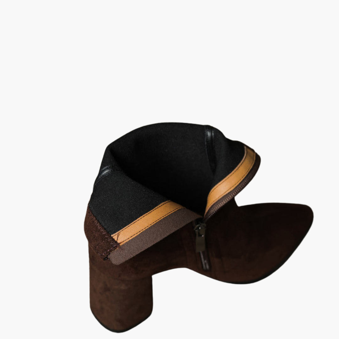 Orthopedic Suede Leather Boots with Heel for Women | Altivaro