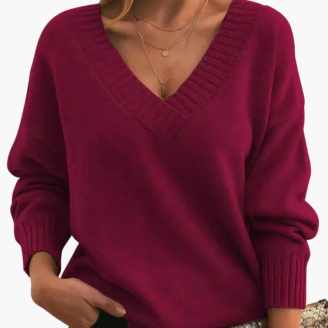 Maglione Donna Viscosa Collo a V | Altivaro