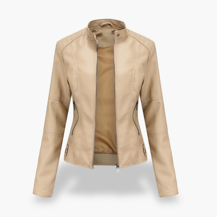 Giacca Donna Ecopelle Slim Fit con Zip Frontale | Altivaro