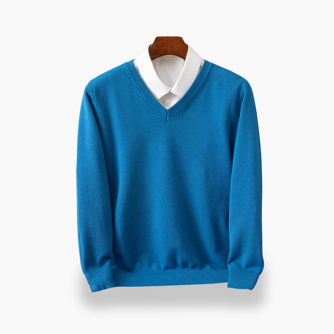 Maglione Uomo Girocollo con Colletto Camicia | Altivaro