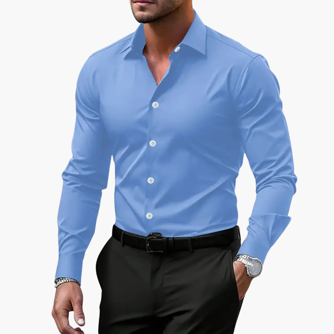 Camicia Uomo Slim Fit Elegante Maniche Lunghe | Altivaro