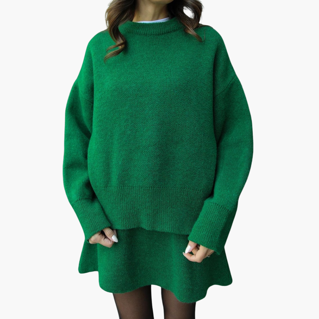 Completo Donna Maglia e Gonna Antracite Lana Sintetica Invernale | Altivaro