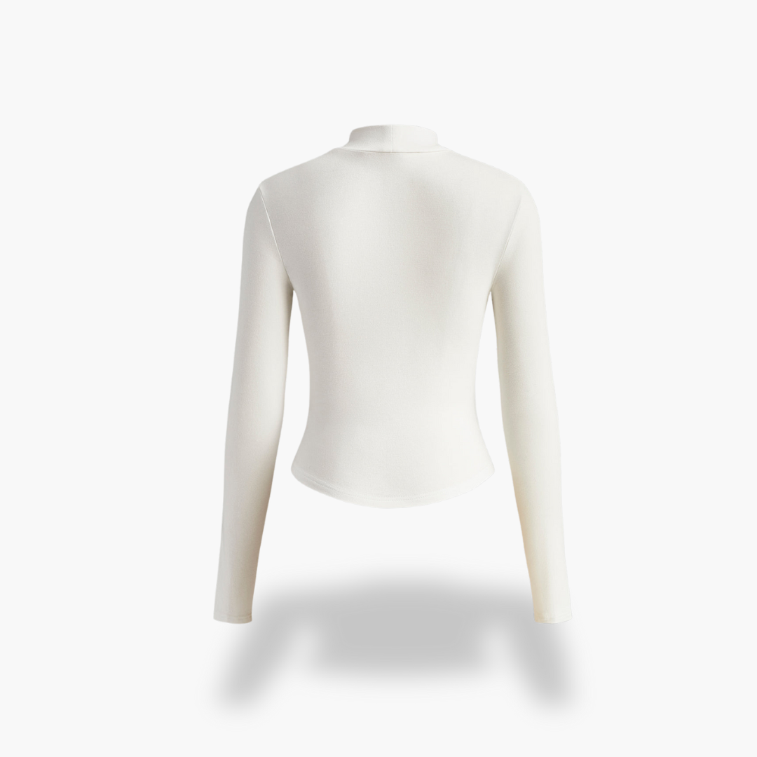T-shirt a maniche lunghe da donna in tessuto stretch con corsetto | Altivaro