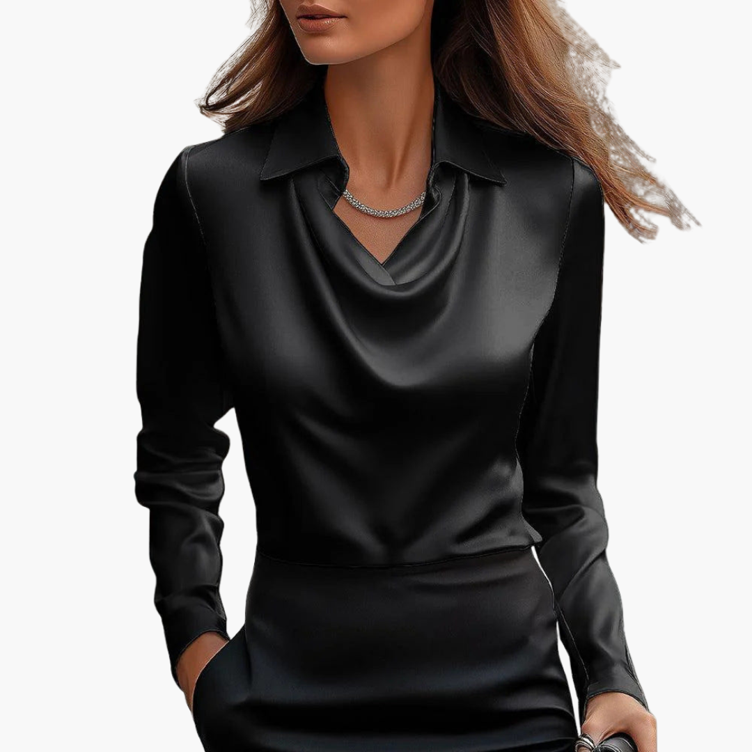 Blusa Satinata con Collo alla per Donna | Altivaro