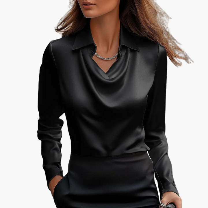Blusa Satinata con Collo alla per Donna | Altivaro