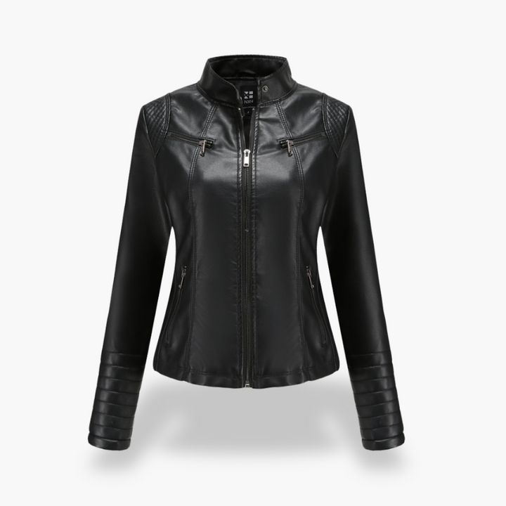 Giacca Donna in Ecopelle con Zip Slim Fit | Altivaro