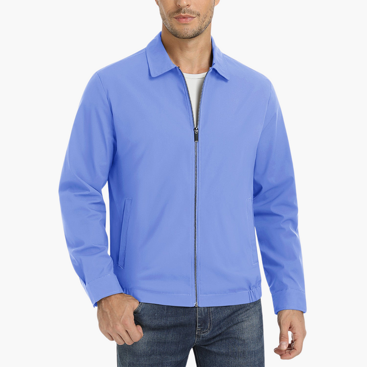Lightweight Men's Jacket with Stand-up Collar and Zip | Altivaro