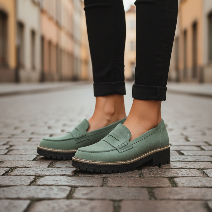 Orthopädischer Damenschuh Mokassin aus Wildleder mit Komfortsohle | Altivaro