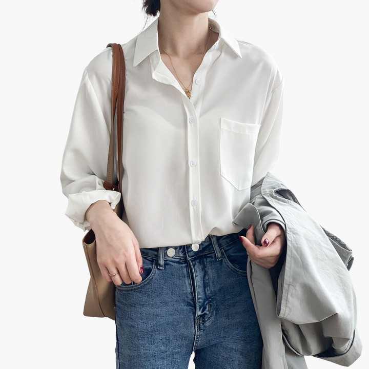 Camicia da Donna in Seta con Colletto e Taschino | Altivaro