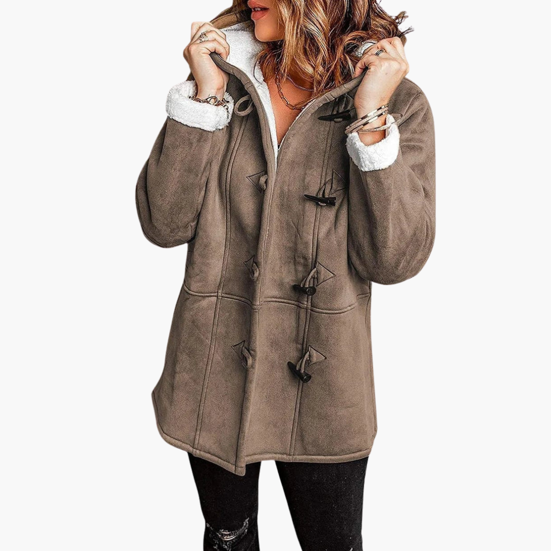 Women's Jacket in Synthetic Fur with Hood | Altivaro