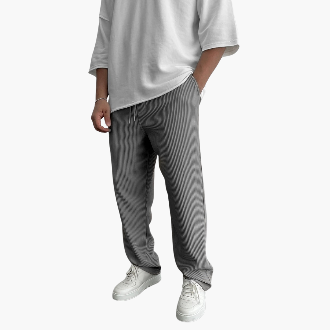 Pantaloni Uomo Plissettati Casual Morbidi Vita Elastica | Altivaro-Altivaro