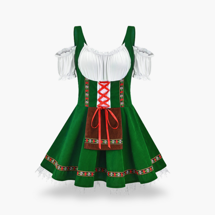 Donna Abito Dirndl con Corsetto e Gonna a Pieghe | Altivaro