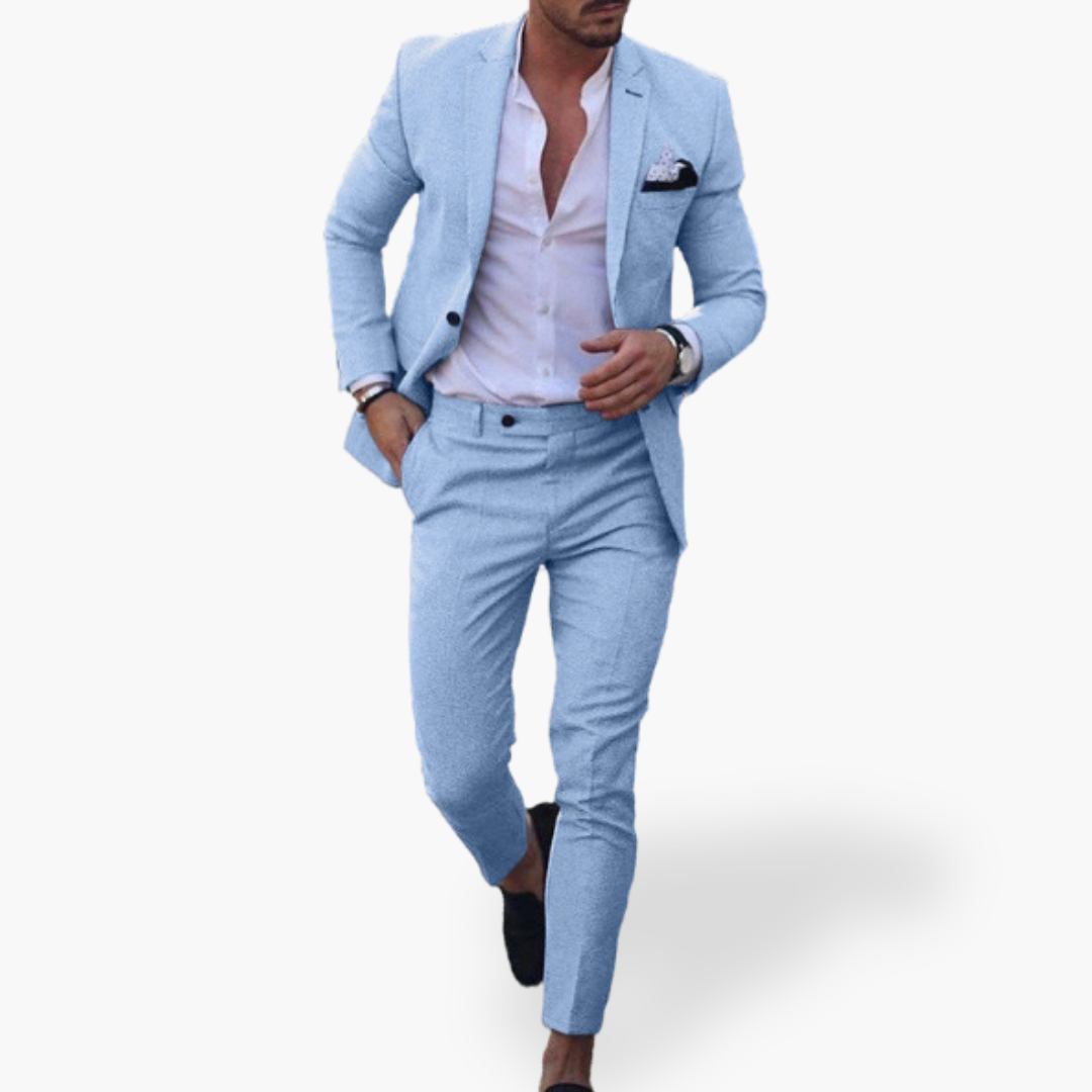 Elegant Men's Trousers with Pleats and Buttons | Altivaro