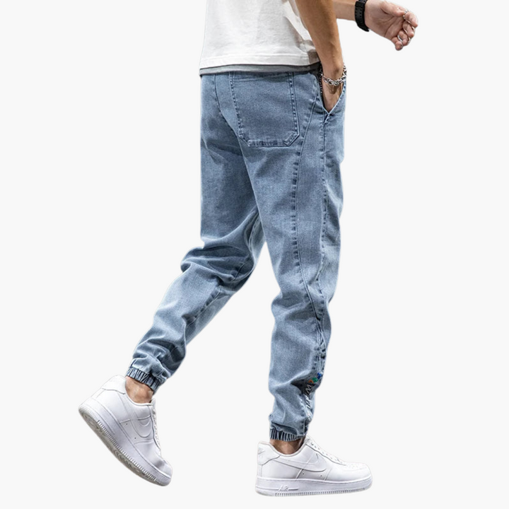 Jeans Jogger Uomo in Denim Elasticizzati Casual con Coulisse | Altivaro
