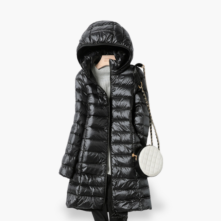 Piumino Donna Lungo Leggero con Cappuccio Nylon Invernale | Altivaro
