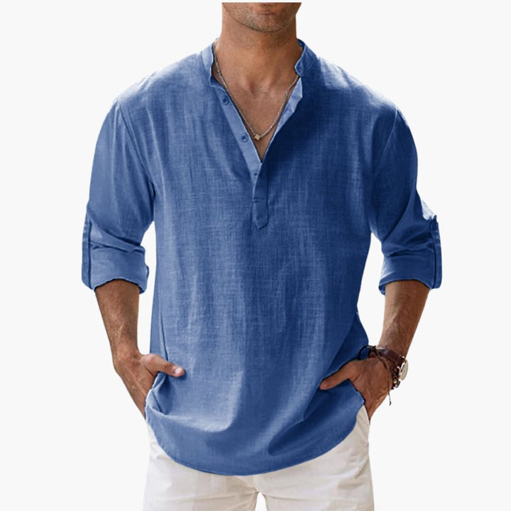 Camicia Uomo Estiva Lino Manica Lunga | Altivaro