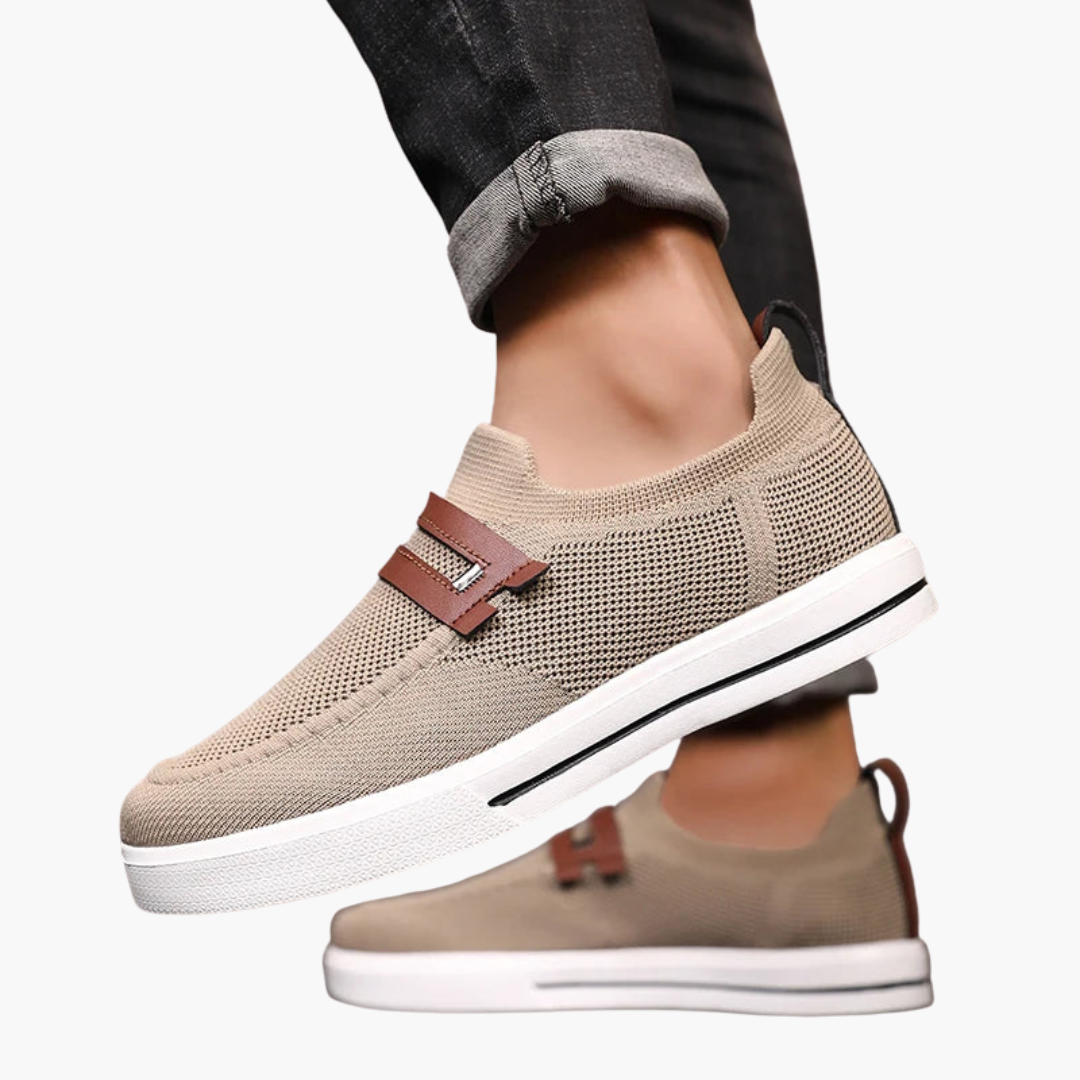 Scarpe da uomo ortopediche in mesh con cinturino in pelle | Altivaro