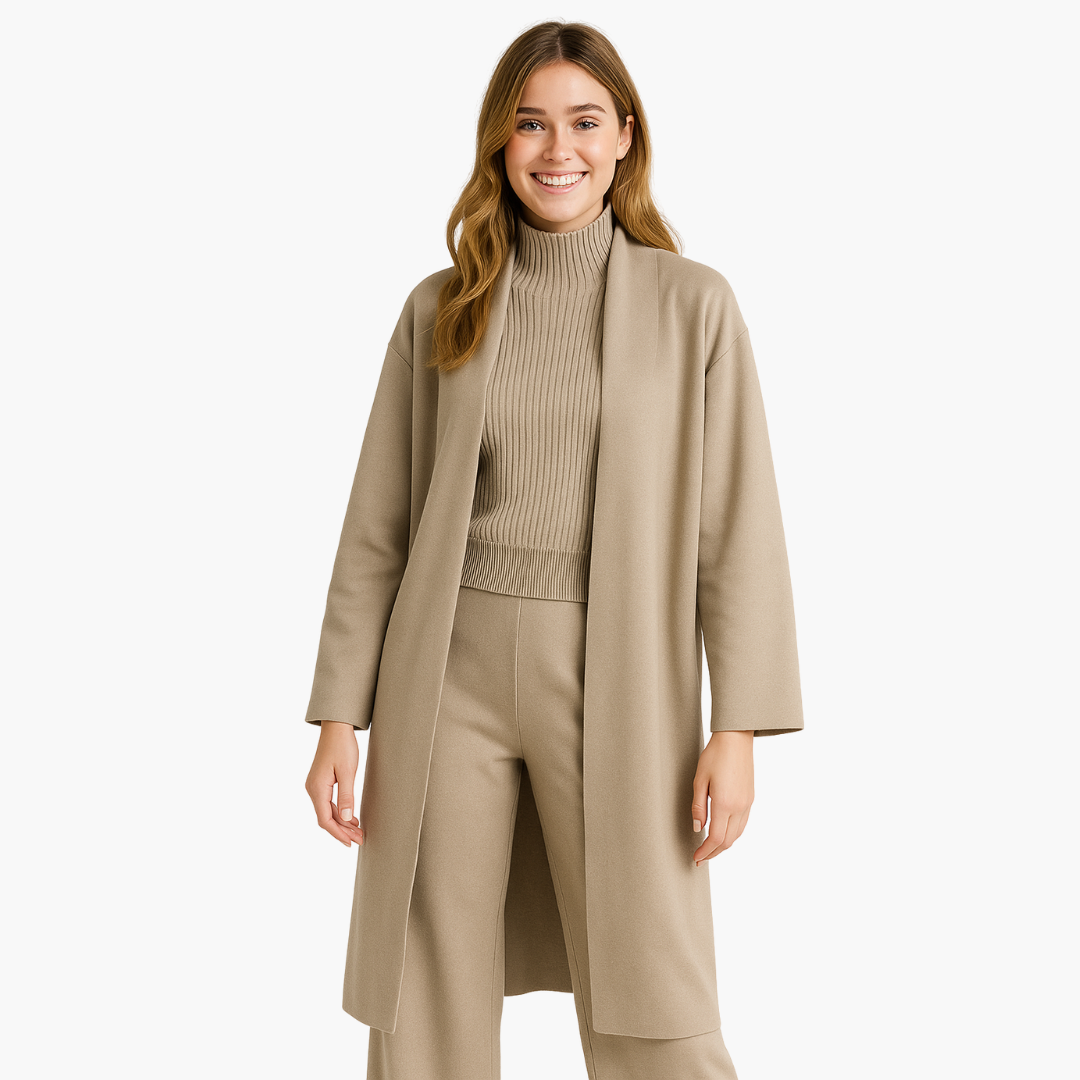 Completo Donna in Maglia con Cardigan e Pantaloni Larga | Altivaro
