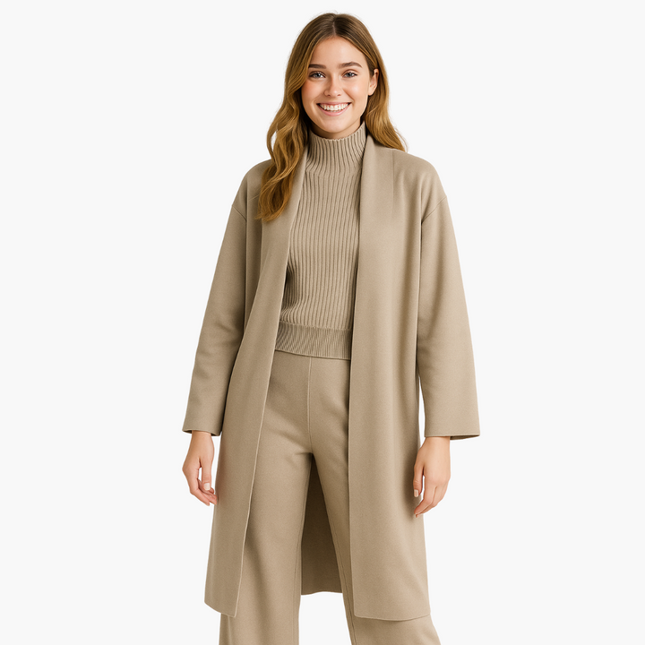 Completo Donna in Maglia con Cardigan e Pantaloni Larga | Altivaro