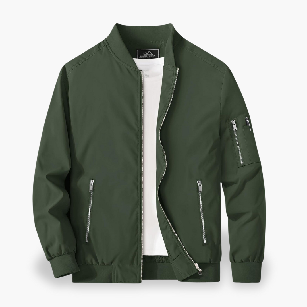 Men's bomber jacket with side zipper | Altivaro