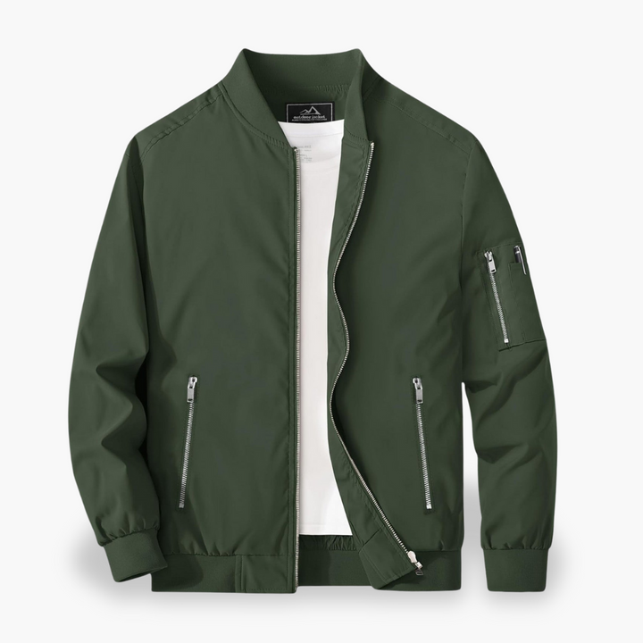 Men's bomber jacket with side zipper | Altivaro
