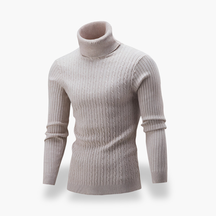 Maglione Dolcevita a Coste da Uomo in Maglia | Altivaro