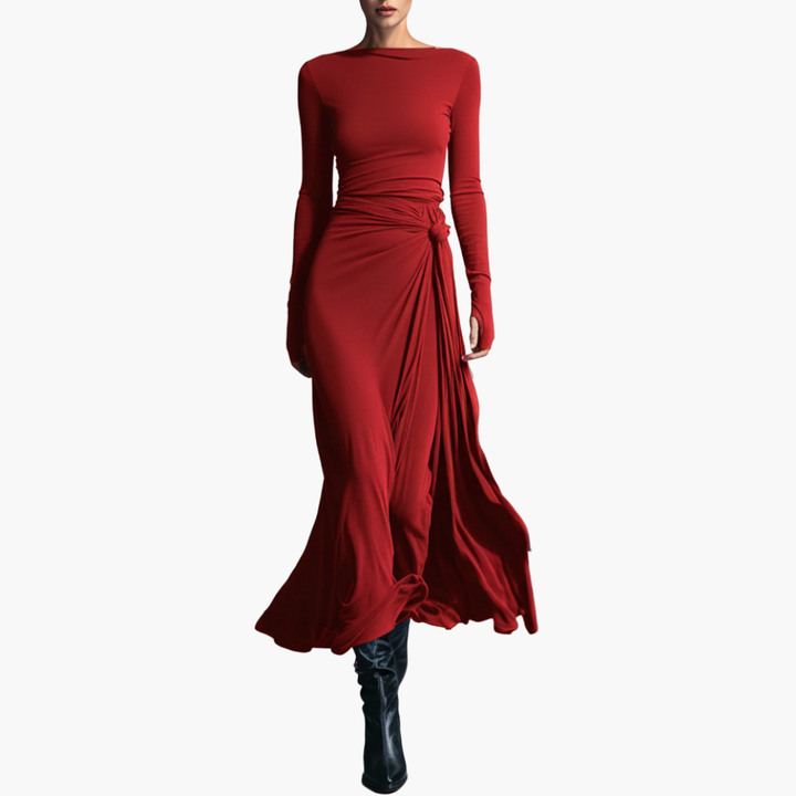 Abito Donna Lungo Drappeggiato Elegante | Altivaro